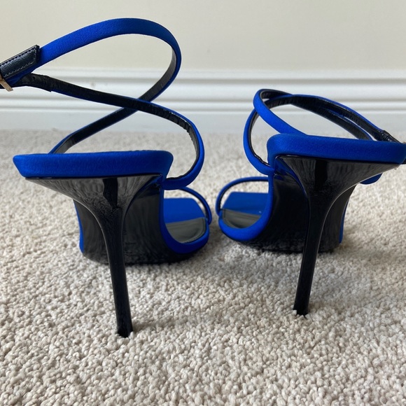 Saint Laurent Nuit Sandal Picasso Blue - Strappy Heel YSL - Picture 4 of 10